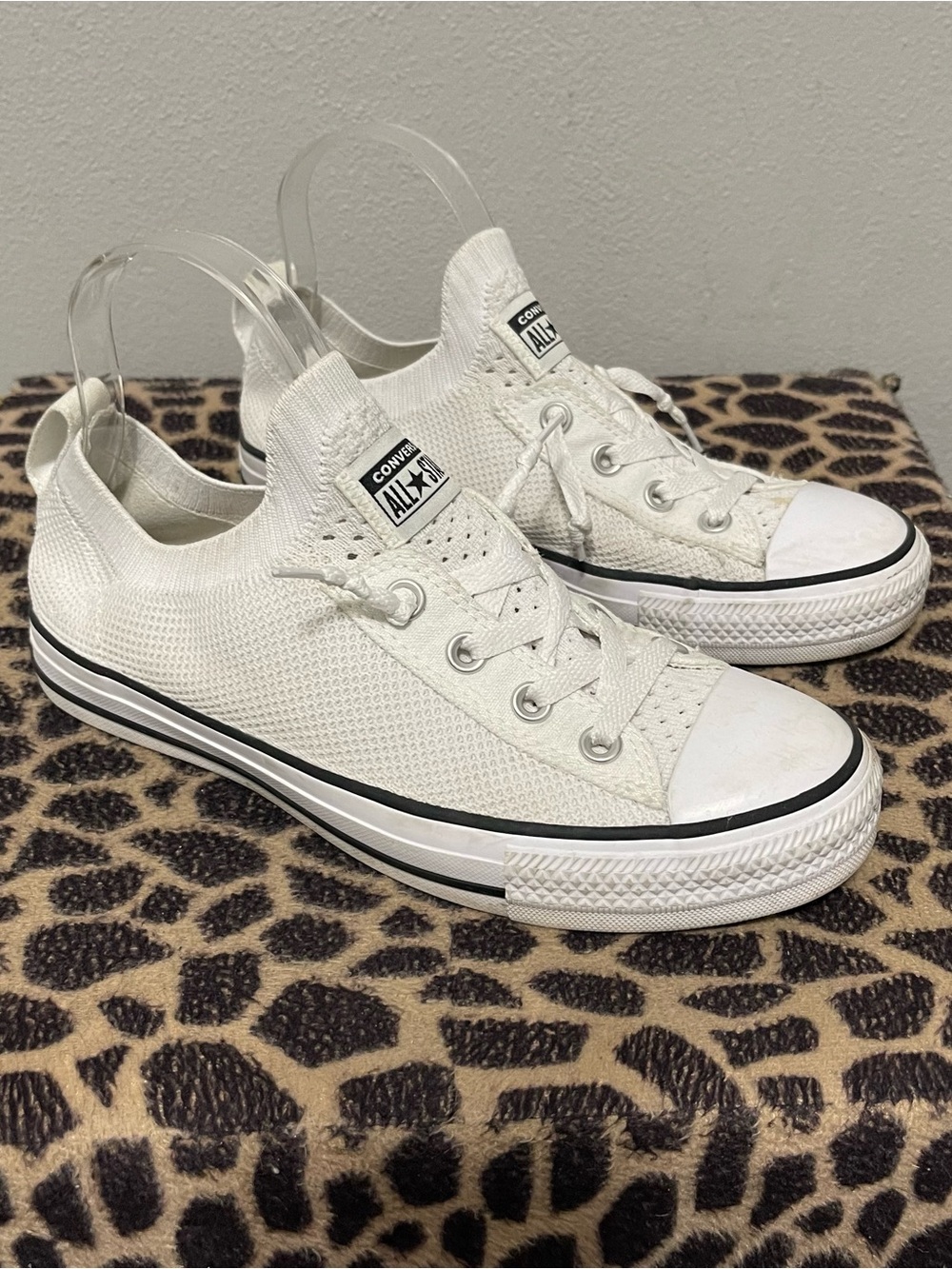 Converse All Star Shoreline Knit Low Top Fashion Sneakers White Womens 8